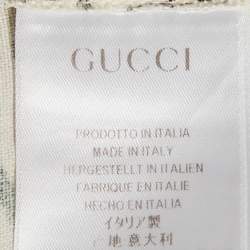 Gucci White Floral Print Linen Shorts S