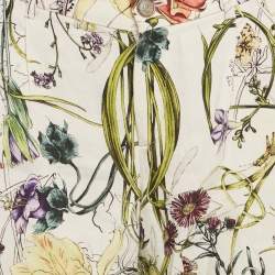 Gucci White Floral Print Linen Shorts S