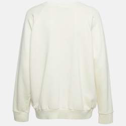 Pre Owned Gucci Cream Ignasi Monreal Graphic Print Cotton Sweatshirt M