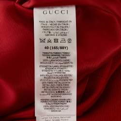 Gucci Red Wool Regular Fit Single Breasted Blazer S