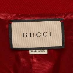 Gucci Red Wool Regular Fit Single Breasted Blazer S