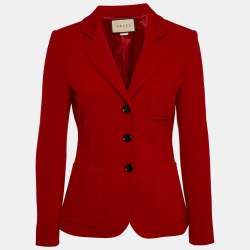 Gucci Red Wool Regular Fit Single Breasted Blazer S