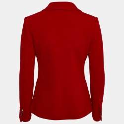 Gucci Red Wool Regular Fit Single Breasted Blazer S