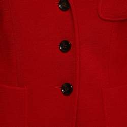 Gucci Red Wool Regular Fit Single Breasted Blazer S
