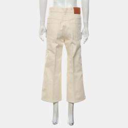 Pre Owned Gucci Beige Cotton Denim Jeans Waist Women 26