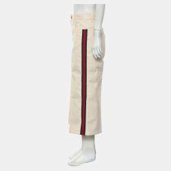 Pre Owned Gucci Beige Cotton Denim Jeans Waist Women 26