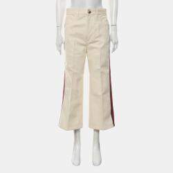Pre Owned Gucci Beige Cotton Denim Jeans Waist Women 26