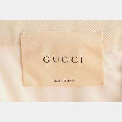 Pre Owned Gucci Beige Cotton Denim Jeans Waist Women 26