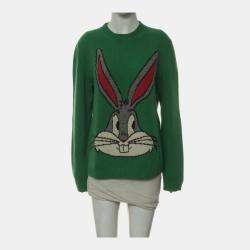 Gucci Green Wool, Polyester Bugs Bunny Sweaters S