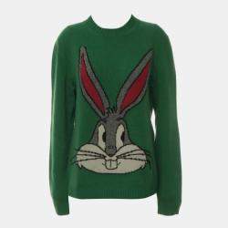 Gucci Green Wool, Polyester Bugs Bunny Sweaters S