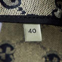Gucci Ecru GG Jacquard Canvas A-Line Skirt S