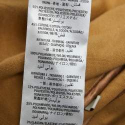 Gucci Brown GG Supreme Print Jersey Zip-Up Pleated Mini Dress S