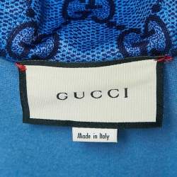 Gucci Brown GG Supreme Print Jersey Zip-Up Pleated Mini Dress S