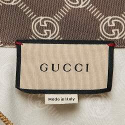 Pre Owned Gucci Khaki Green GG Supreme Logo Print Mini High Neck Dress M