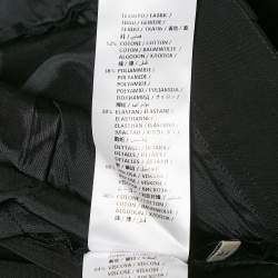 Pre Owned Gucci Black Cotton Blend Zip Detail Contrast Trimmed Skinny M