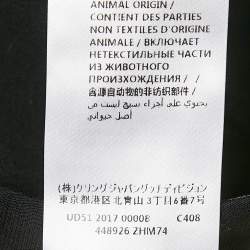 Pre Owned Gucci Black Cotton Blend Zip Detail Contrast Trimmed Skinny M