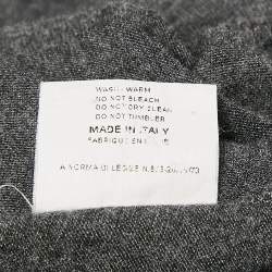 Gucci Dark Grey Jersey Sequin Detail Neck Full Sleeve Top L