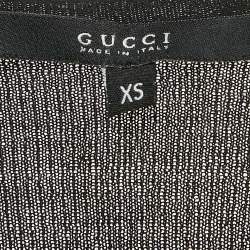 Pre Owned Gucci Black Modal Jersey Long Sleeve Top XS