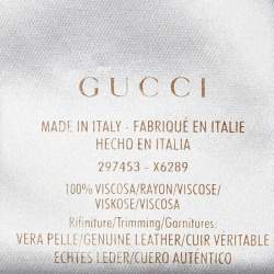 Gucci Black Jersey Neck Tie-Up Detail Full Sleeve Top S
