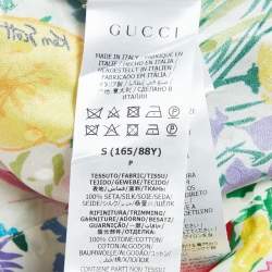 Gucci X Ken Scott Multicolor Silk Floral Print Top and Wide Leg Pants S
