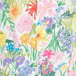 Gucci X Ken Scott Multicolor Silk Floral Print Top and Wide Leg Pants S
