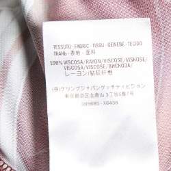 Pre Owned فستان غووتشي جيرسيه مطبوع أحمر داكن بطول الركبة مقاس صغير - سمول