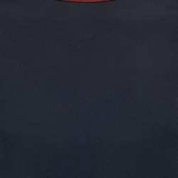 Pre Owned Gucci Navy Blue Crepe Sleeveless Mini Dress S