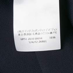 Pre Owned Gucci Navy Blue Crepe Sleeveless Mini Dress S