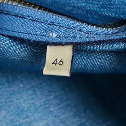 Gucci Blue Denim Web Contrast Trimmed Short Dress L