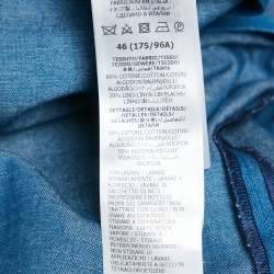 Gucci Blue Denim Web Contrast Trimmed Short Dress L