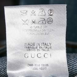 Pre Owned Gucci Blue Washed Denim Straight Leg Jean S Waist 28"