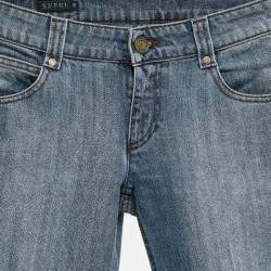 Pre Owned Gucci Blue Washed Denim Straight Leg Jean S Waist 28"