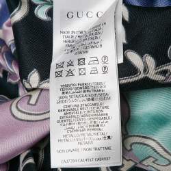 Pre Owned Gucci Multicolor GG Rhombus Print Silk Mini Dress S