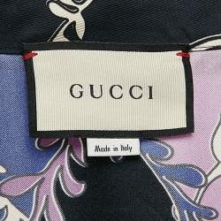 Pre Owned Gucci Multicolor GG Rhombus Print Silk Mini Dress S