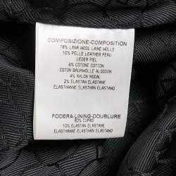 Gucci Black/Brown Wool Leather Trimmed Short Dress M