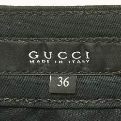 Pre Owned Gucci Black Pocket Detail Cotton Skinny Trousers XS