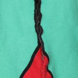 Gucci Green Wool Trompe L'oeil Cape M
