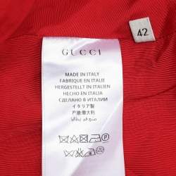 Gucci Green Wool Trompe L'oeil Cape M