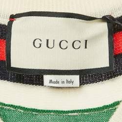 Pre Owned Gucci Green Wool V-Neck Full Sleeve Sweater XS