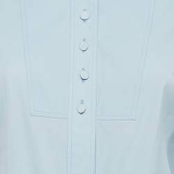 مملوكة مسبقًا Gucci Equestrian Blue Cotton Button Front Shirt M