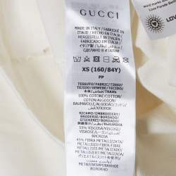 Pre Owned Gucci Off White Love Parade Sequin Detail Jersey T-Shirt XS