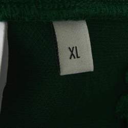 Gucci Green Floral Embroidered Cotton Blend Knit Tracksuit XL/L