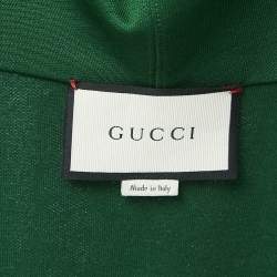Gucci Green Floral Embroidered Cotton Blend Knit Tracksuit XL/L