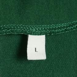 Gucci Green Floral Embroidered Cotton Blend Knit Tracksuit XL/L