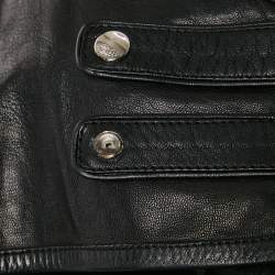 Gucci Pinhole Pattern Leather Zip-Up Jacket XL