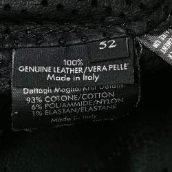 Gucci Pinhole Pattern Leather Zip-Up Jacket XL