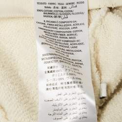 Pre Owned Gucci Cream Dog Embroidery Cotton Hooded Sweatshirt S