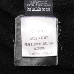 Gucci Black Suede and Fur Belted Mid-Length Coat M