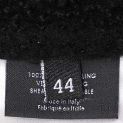 Gucci Black Suede and Fur Belted Mid-Length Coat M