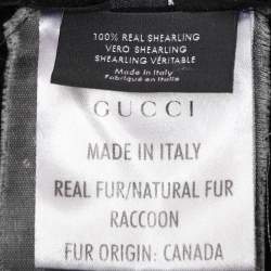Gucci Black Suede and Fur Belted Mid-Length Coat M